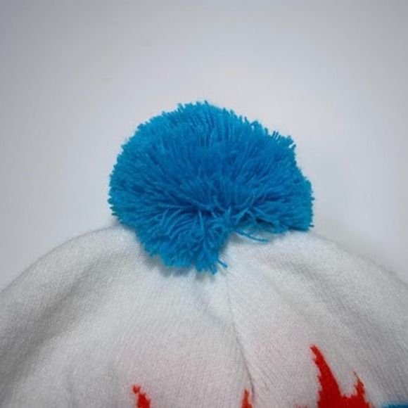 Miami Dolphins Knit Beanie Pom Football Helmet Hat White Aqua Orange Winter - Picture 6 of 10